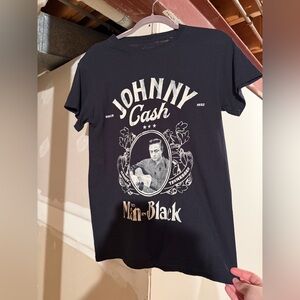 Johnny Cash Black Graphic T-Shirt